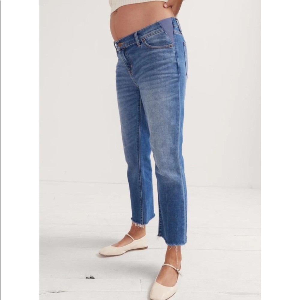 Hatch Crop Maternity Jeans